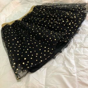 Girls Crazy 8 Black and gold glitter skirt